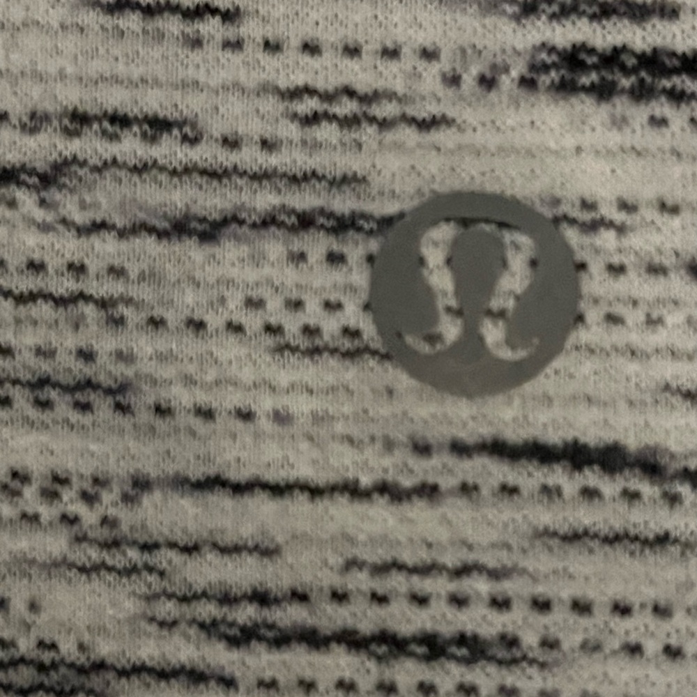 Lululemon Athletica Black and Gray Striped Top